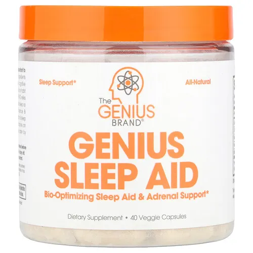 The Genius Brand, Ayuda para dormir Genius, 40 cápsulas vegetales