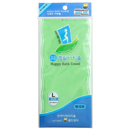 Goldsangsa, Toalla de baño Happy, Grande, Verde, 1 unidad