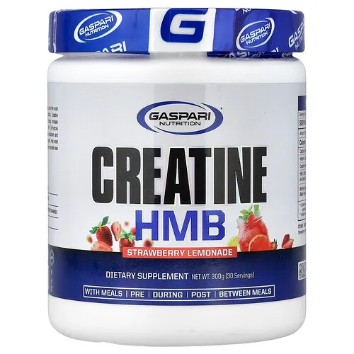 Gaspari Nutrition, Creatine HMB, Limonada de fresa, 300 g