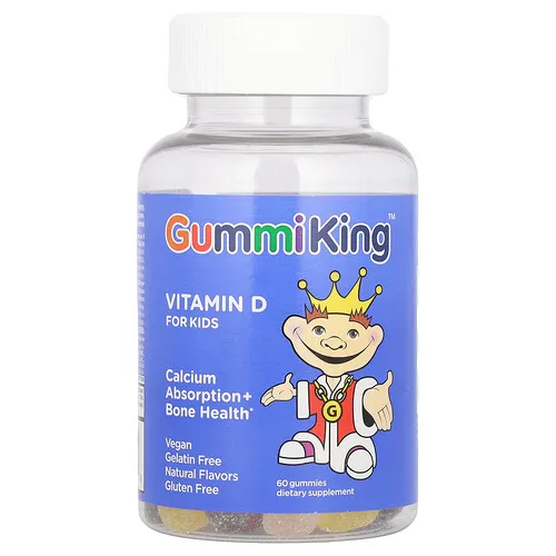 GummiKing, Vitamina D para niños, 60 gomitas (7,5 mcg por gomita)