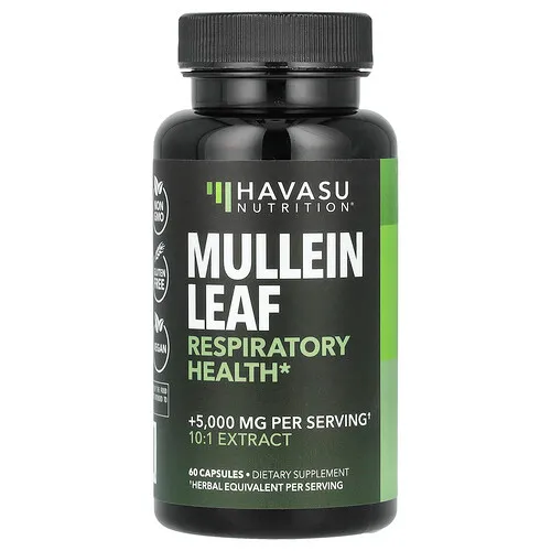 Havasu Nutrition, Hoja de gordolobo, 500 mg, 60 cápsulas