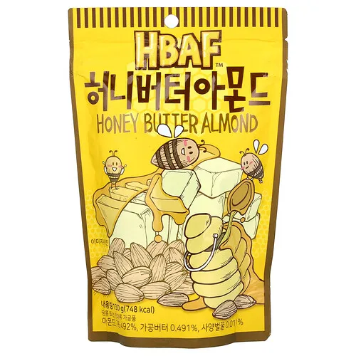 HBAF, Miel, mantequilla y almendras, 120 g (4,23 oz)