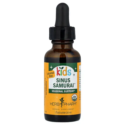 Herb Pharm, Suplemento sinusal samurái para niños, Sin alcohol, 30 ml (1 oz. líq.)