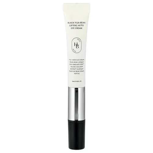 HeveBlue, Crema automática para el contorno de los ojos con efecto reafirmante de frijol Yuja negra, 15 ml (0,5 oz. líq.)