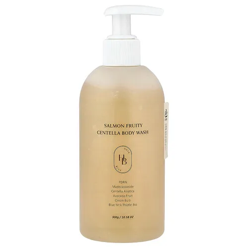 HeveBlue, Jabón líquido para el cuerpo de salmón y Centella frutal, 300 ml (10,58 oz. líq.)