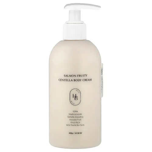HeveBlue, Crema corporal con salmón y Centella frutal, 300 ml (10,58 oz. líq.)