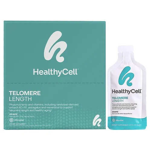 HealthyCell, Longitud de los telómeros, Uva, 30 paquetes de gel, 25 ml (0,84 oz. líq.) cada uno