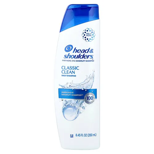 Head & Shoulders, Champú de uso diario, Limpieza clásica, 250 ml (8,45 oz. Líq.)