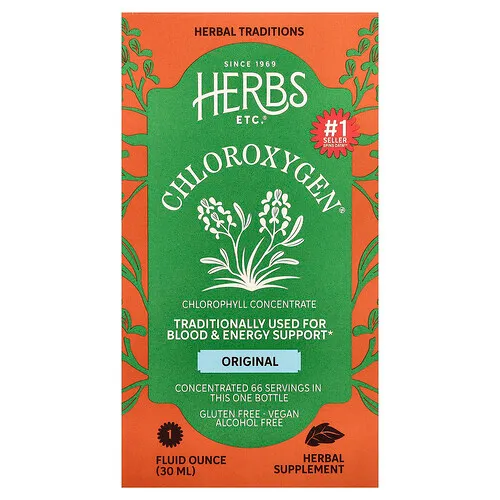 Herbs Etc., ChlorOxygen®, Concentrado de clorofila, Original, Sin alcohol, 30 ml (1 oz. líq.)