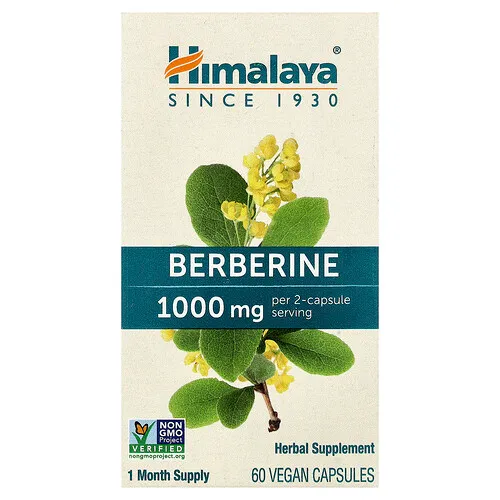 Himalaya, Berberina, 60 cápsulas veganas (500 mg por cápsula)
