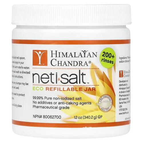Himalayan Chandra, Neti Salt™, Tarro rellenable ecológico, 340,2 g (12 oz)