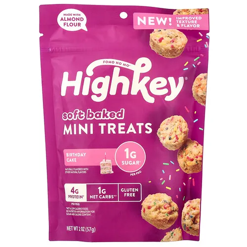 HighKey, Mini delicias horneadas, Pastel de cumpleaños`` 57 g (2 oz)