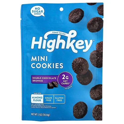 HighKey, Minigalletas, Brownie con doble chocolate, 56,6 g (2 oz)