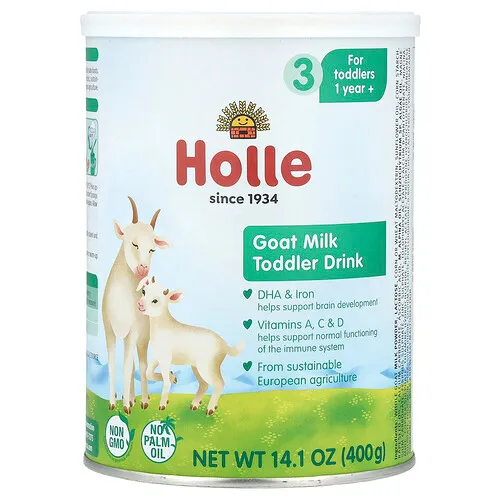 Holle, Bebida de leche de cabra para niños pequeños, 1 año en adelante, 400 g (14,1 oz)