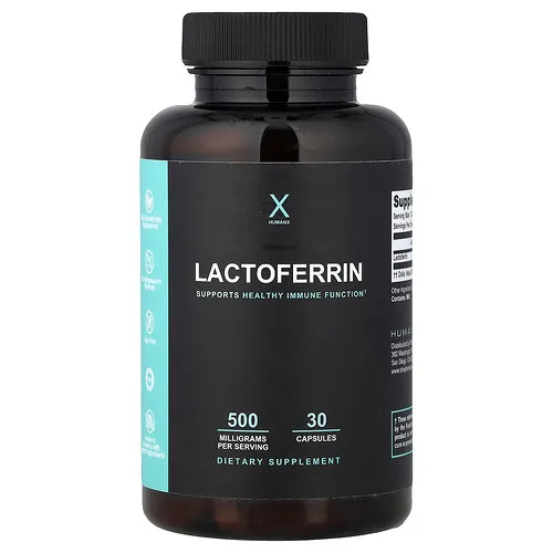 Humanx, Lactoferrina, 500 mg, 30 cápsulas
