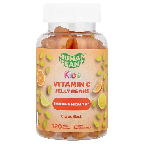 Human Beanz, Niños, Gomitas con vitamina C, Explosión de cítricos, 120 gomitas (40 mg por gomita)