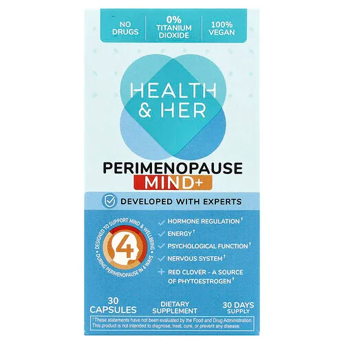 Health and Her, Mente perimenopáusica+, 30 cápsulas
