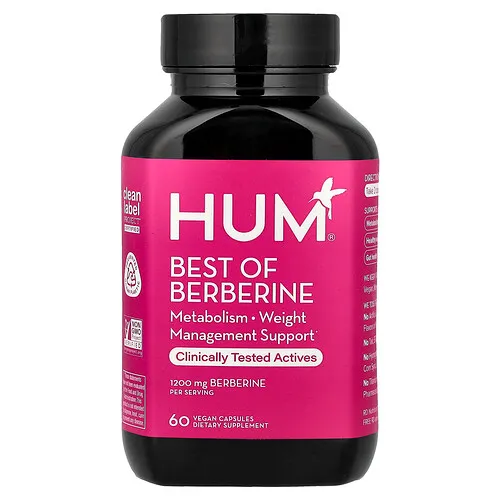 HUM Nutrition, Lo mejor de la berberina, 60 cápsulas veganas