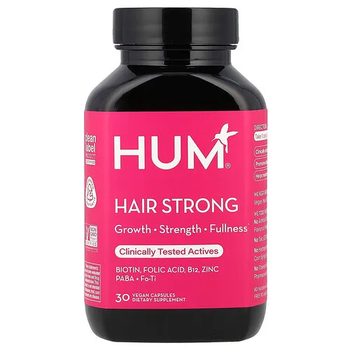 HUM Nutrition, Cabello fuerte, 30 cápsulas veganas