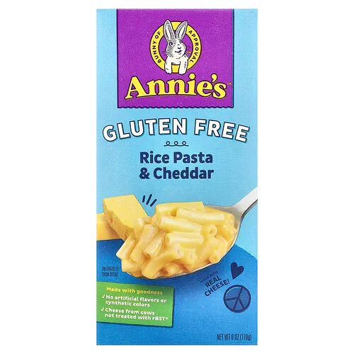 Annie's Homegrown, Pasta de arroz con queso cheddar, 170 g (6 oz)