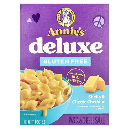 Annie's Homegrown, Deluxe, Conchas y queso cheddar clásico, 312 g (11 oz)