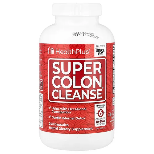 Health Plus, Super limpieza de colon, 240 cápsulas