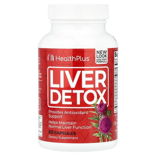 Health Plus, Liver Detox™, Suplemento para mantener el funcionamiento hepático normal, 60 cápsulas