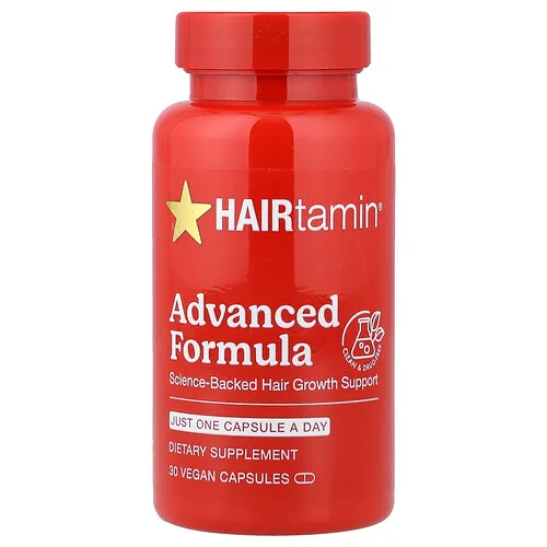 HAIRtamin, Fórmula avanzada, 30 cápsulas veganas