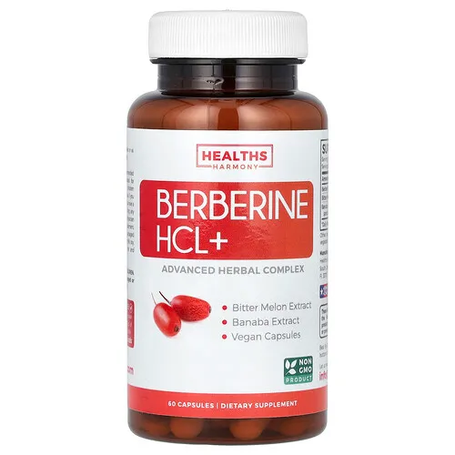 Healths Harmony, Clorhidrato de berberina y más, 60 cápsulas