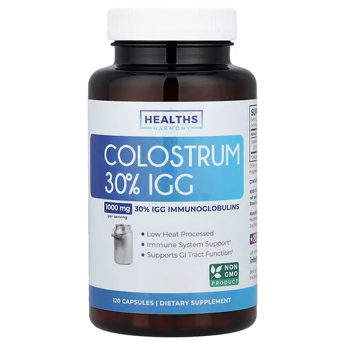 Healths Harmony, Calostro con 30 % de IGG, 120 cápsulas (500 mg por cápsula)