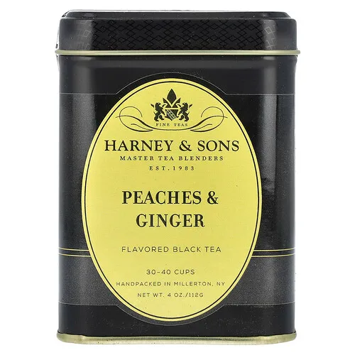 Harney & Sons, Té negro, Melocotones y jengibre, 112 g (4 oz)