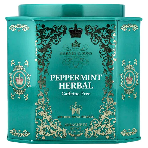 Harney & Sons, Hierbas de menta, Sin cafeína, 30 sobres, 60 g (2,11 oz)