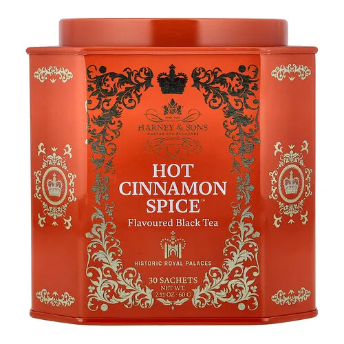 Harney & Sons, Té negro, Hot Cinnamon Spice™, 30 sobres, 60 g (2,11 oz)