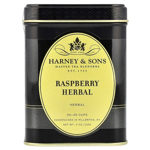 Harney & Sons, Té de hierbas, Té de hierbas con frambuesa, Sin cafeína, 112 g (4 oz)