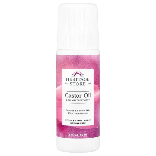 Heritage Store, Tratamiento roll-on de aceite de ricino, 89 ml (3 oz. líq.)