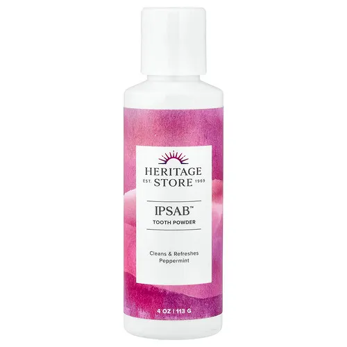 Heritage Store, IPSAB™, Polvo dental, Menta, 113 g (4 oz)