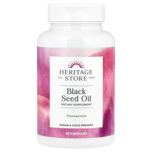 Heritage Store, Aceite de semilla de comino negro, 90 cápsulas (650 mg por cápsula)