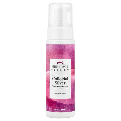 Heritage Store, Plata coloidal, Jabón en espuma para las manos, 237 ml (8 oz. Líq.)