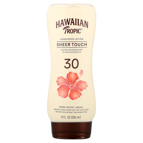 Hawaiian Tropic, Sheer Touch, Loción bronceadora, Ultrarradiante, FPS 30, 236 ml (8 oz)