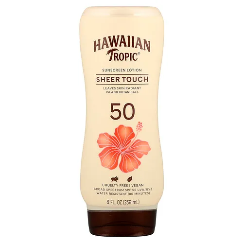 Hawaiian Tropic, Sheer Touch, Loción con protección solar, FPS 50, 236 ml (8 oz. líq.)