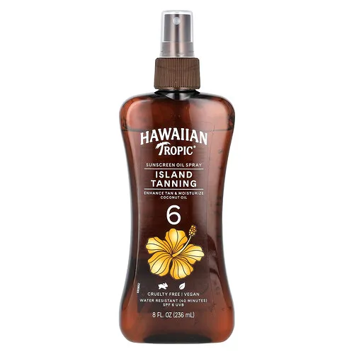 Hawaiian Tropic, Bronceado isleño, Aceite con protección solar en spray, FPS 6, 236 ml (8 oz. líq.)