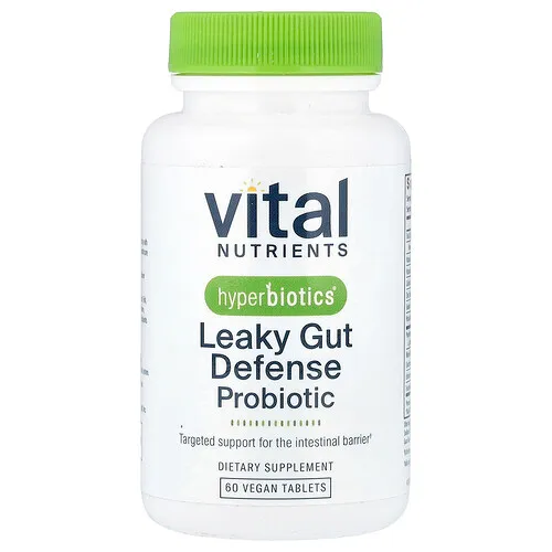 Vital Nutrients, Hyperbiotics®, Probiótico para la defensa contra el intestino permeable, 60 comprimidos veganos