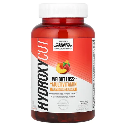 Hydroxycut, Gomitas multivitamínicas + para la pérdida de peso, Frutas, 90 gomitas