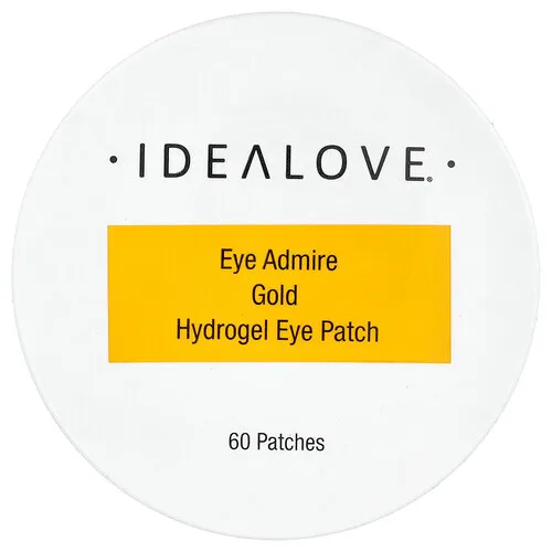 Idealove, Parches de hidrogel con oro para el contorno de los ojos, 60 parches