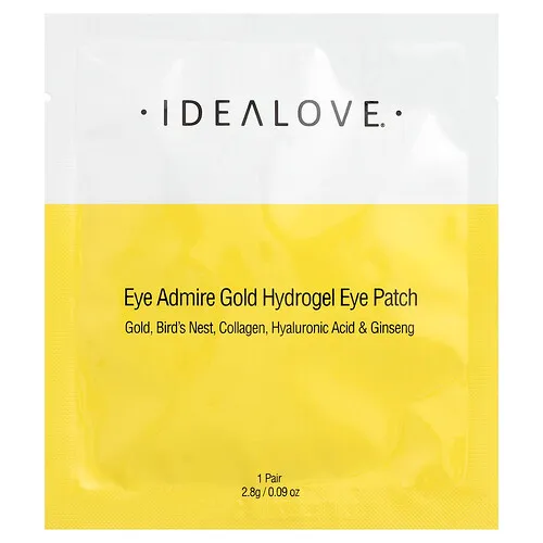 Idealove, Parches de hidrogel con oro para el contorno de los ojos, 1 par