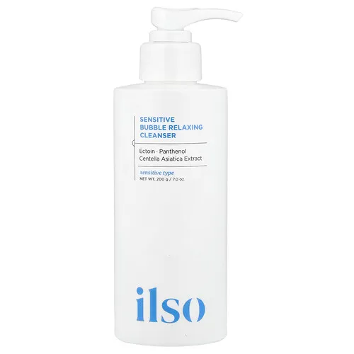 ilso, Agente de limpieza relajante con burbujas sensibles, Piel sensible, 200 g (7 oz)
