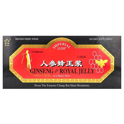 Imperial Elixir, Ginseng y jalea real, 10 frascos, 10 ml (0,34 oz. Líq.) Cada uno