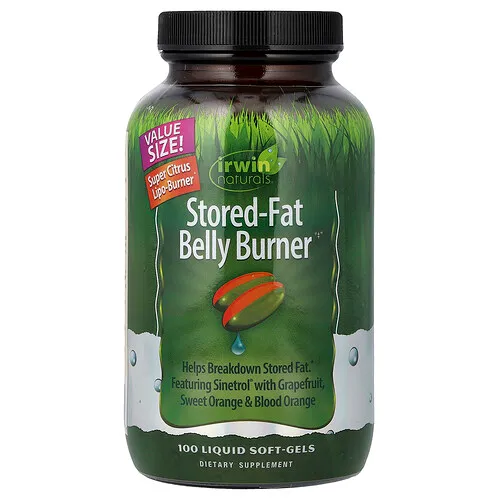 Irwin Naturals, Stored-Fat Belly Burner®, Suplemento para quemar la grasa acumulada en el vientre, 100 cápsulas blandas con contenido líquido