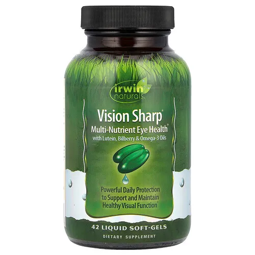 Irwin Naturals, Vision Sharp, salud ocular multi-nutrientes, 42 cápsulas líquidas blandas