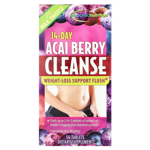Applied Nutrition, Limpieza de bayas de acai de 14 días, 56 tabletas